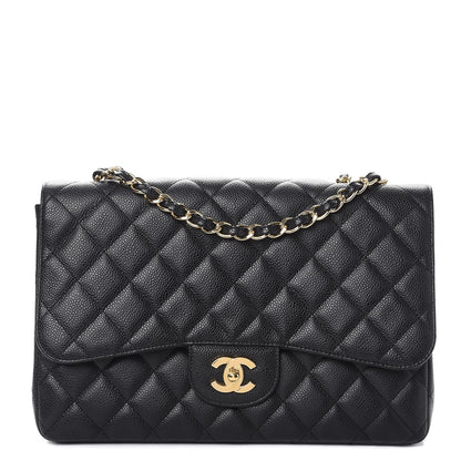 Chanel Caviar Quilted Jumbo Single Flap Black 1 of 8