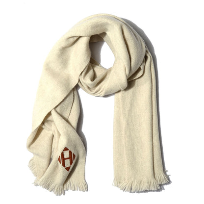 Hermes Wool Toit du Monde Stole Snow 1 of 6