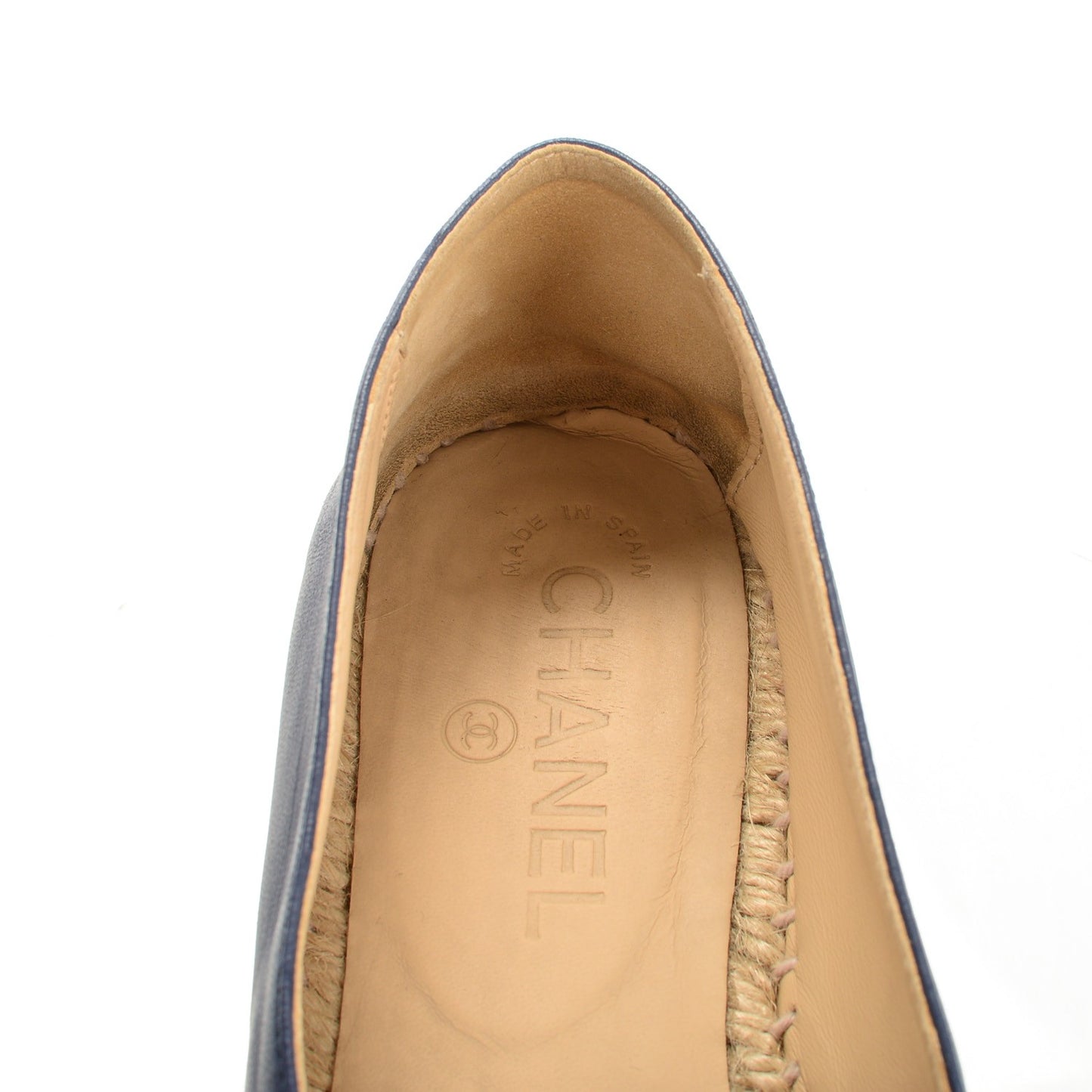 Lambskin CC Espadrilles 39 Dark Navy