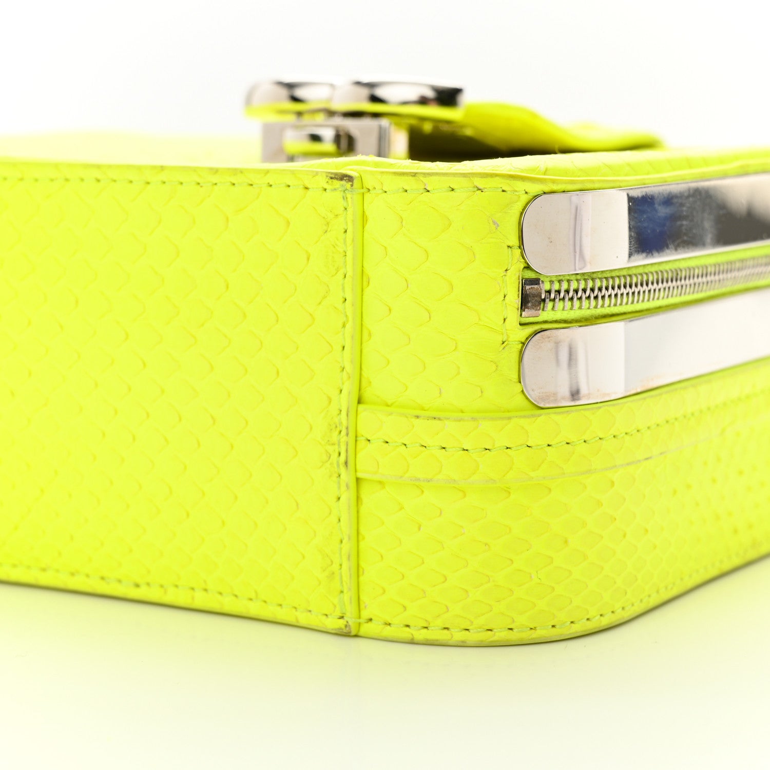 Chanel Snakeskin Mini CC Box Camera Bag Yellow 10 of 19