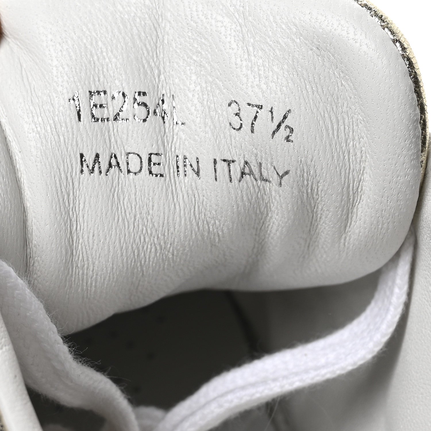Prada Metallic Nappa Diagramme Sneakers 37.5 Pirite 7 of 7