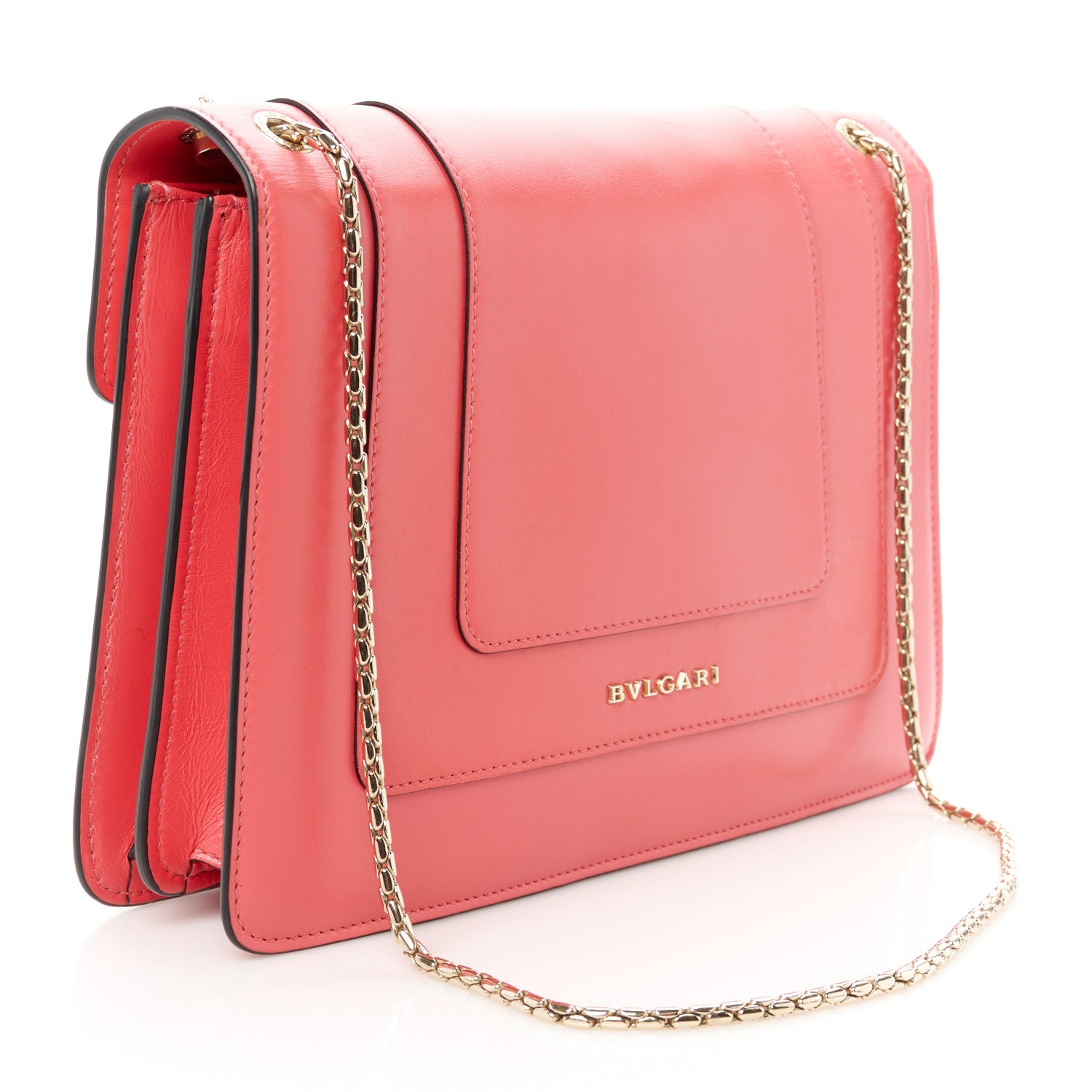 Bulgari Calfskin Serpenti Forever Shoulder Bag Pink 4 of 13