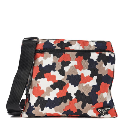 Prada Cordura Saffiano Camouflage Crossbody Rosso 1 of 9