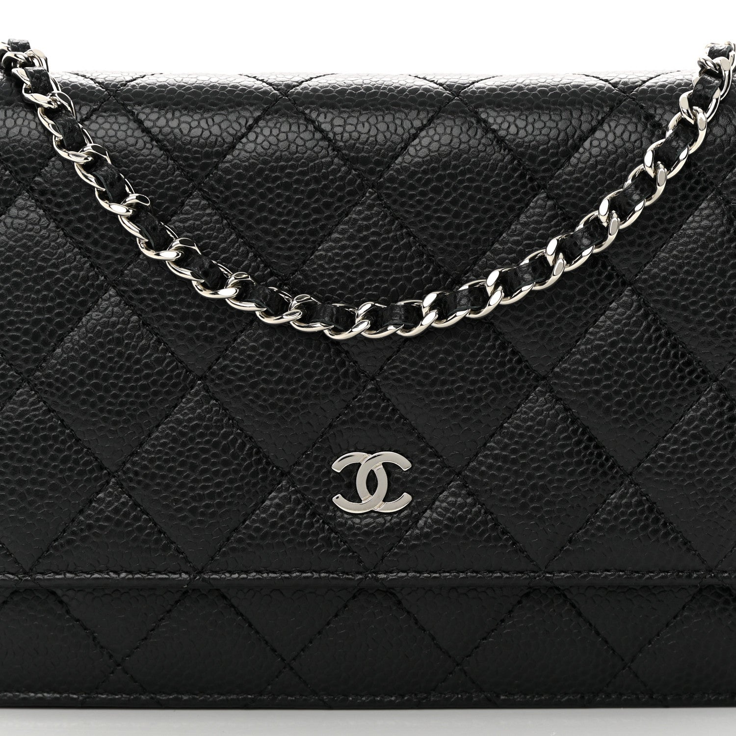 Chanel Caviar Quilted Wallet on Chain WOC Black 9 of 13