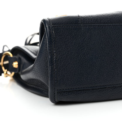 Balenciaga Chevre Gold Metallic Edge Hardware S City Bleu Nuit Dark Sea 10 of 13