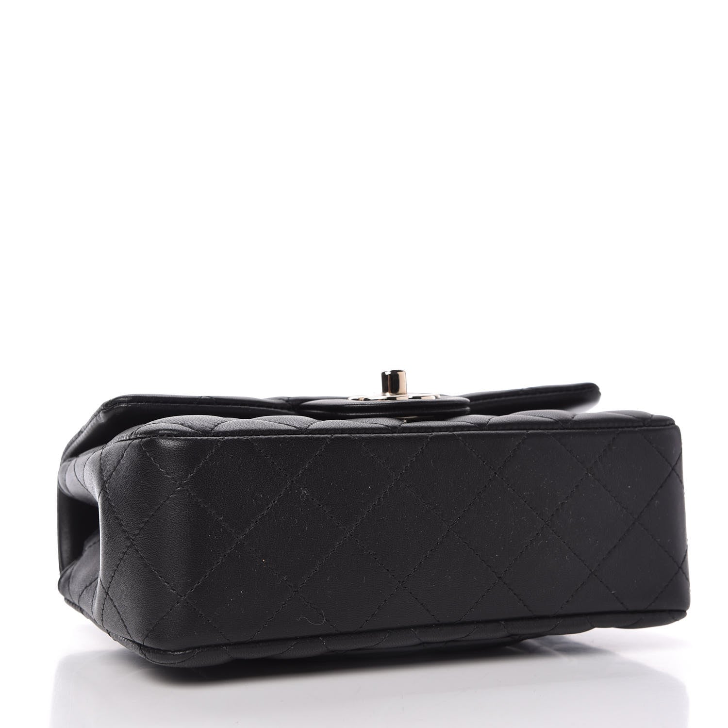 Chanel Lambskin Quilted Mini Rectangular Flap Black 4 of 12