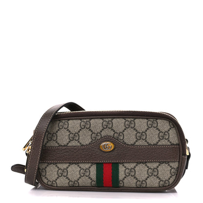 Gucci GG Supreme Monogram Web Mini Ophidia GG Bag Brown 1 of 10