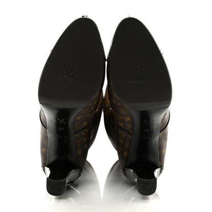 Louis Vuitton Patent Monogram Idole Knee High Boots 39 Brown 5 of 10