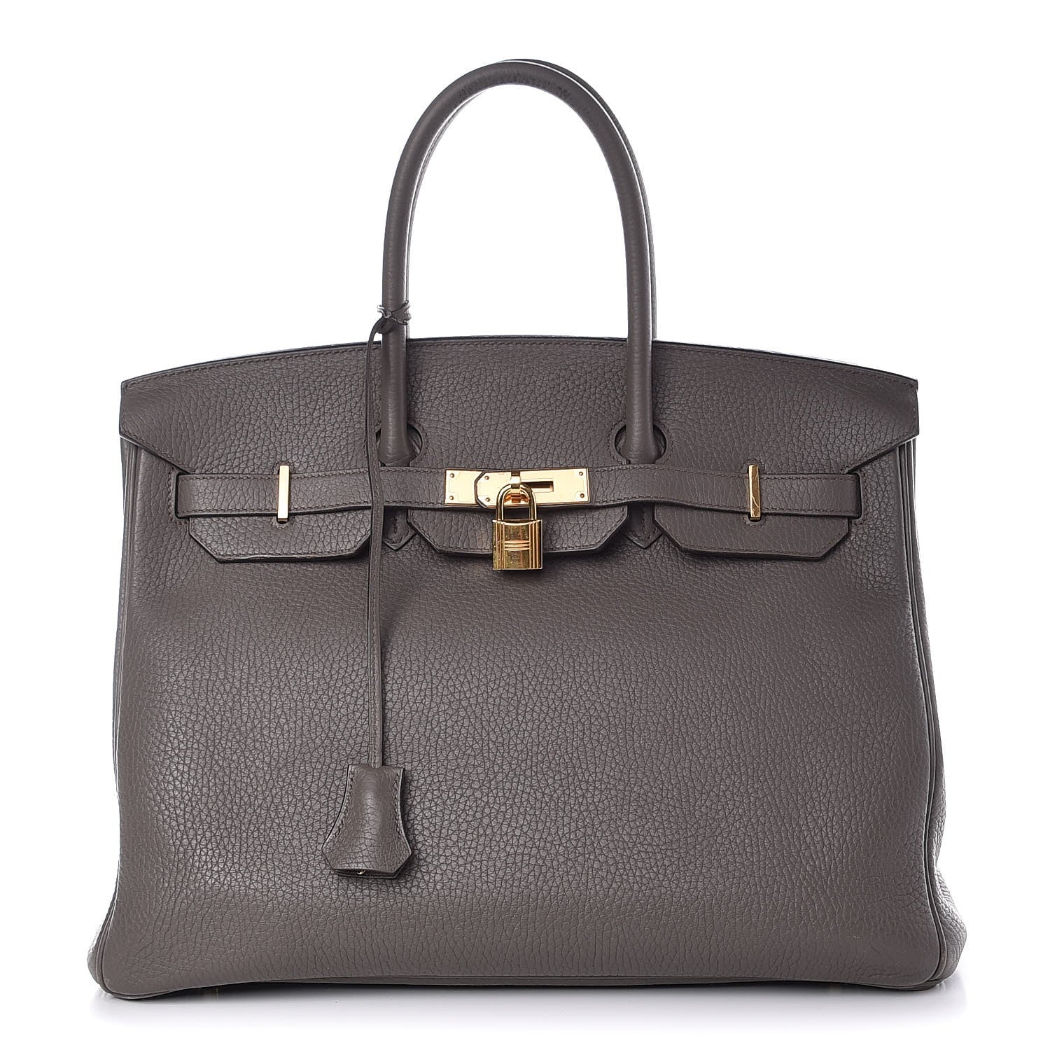 Hermes Taurillon Clemence Birkin 35 Etain 1 of 41