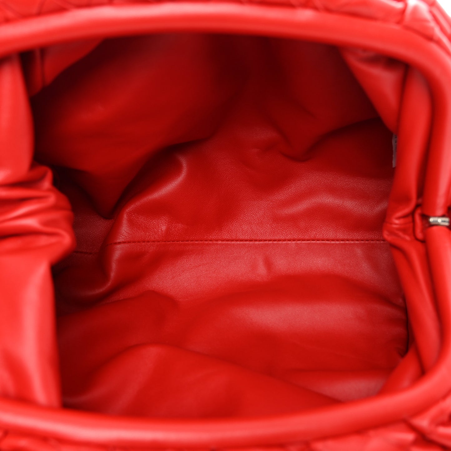 Nappa Maxi Intrecciato The Pouch Oversized Clutch Bright Red