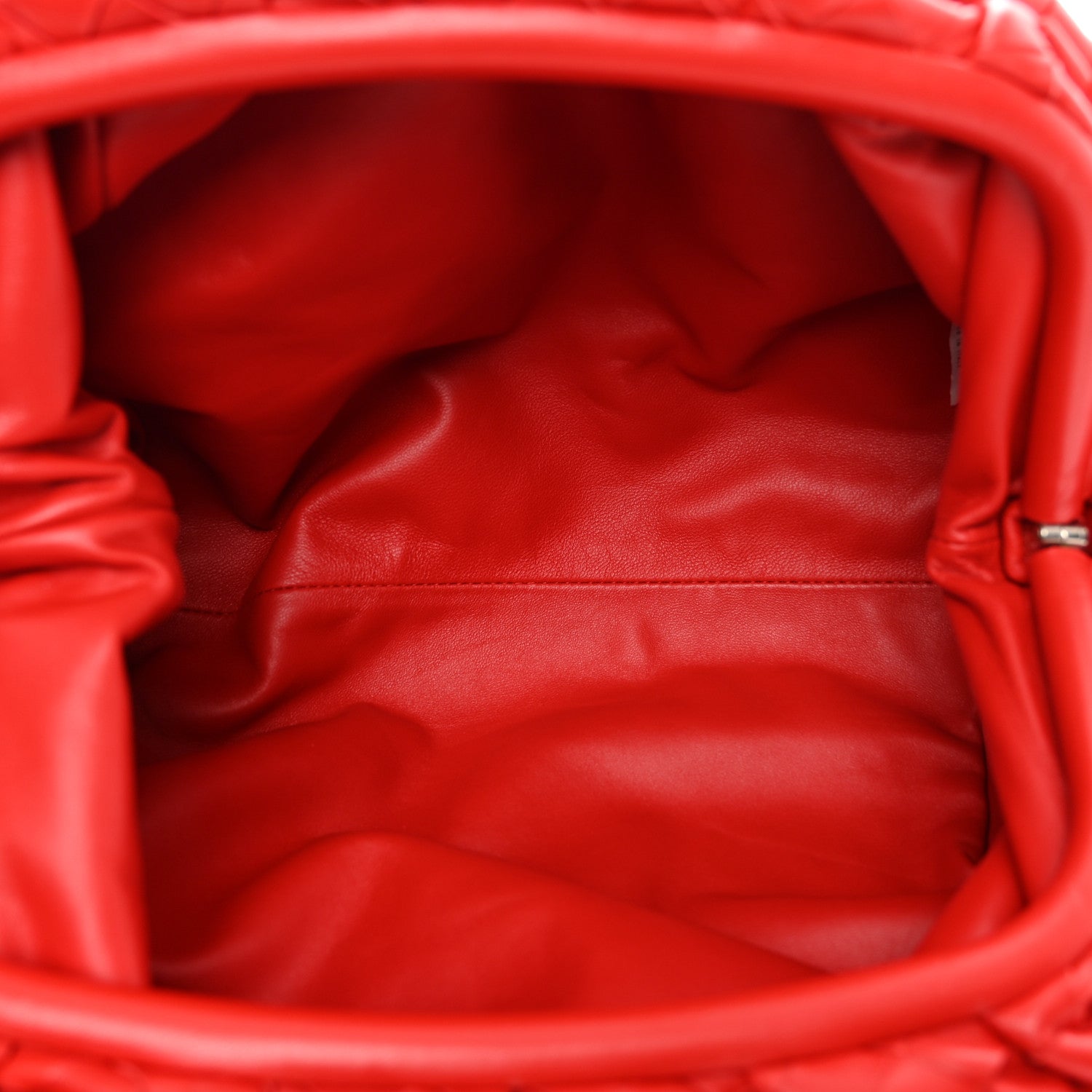 Bottega Veneta Nappa Maxi Intrecciato The Pouch Oversized Clutch Bright Red 5 of 8