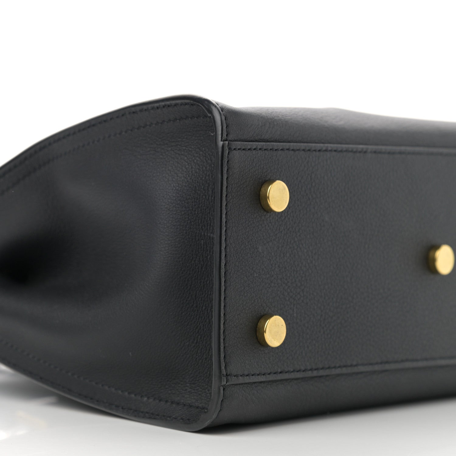 Saint Laurent Calfskin Monogram Baby Downtown Cabas Black 9 of 10