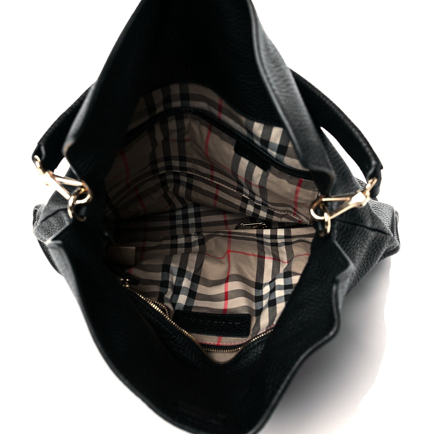 London Grainy Calfskin Medium Cale Hobo Black