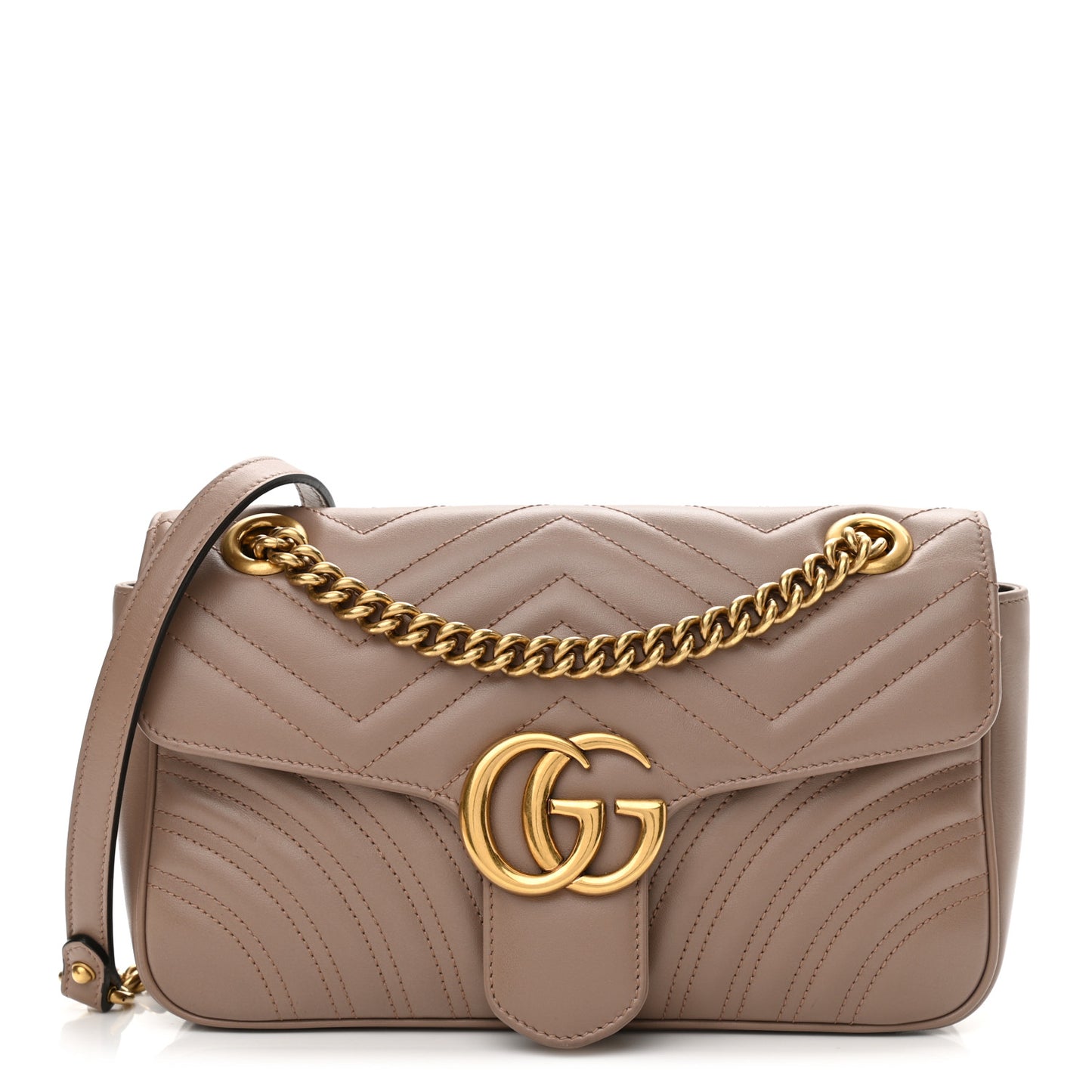 Calfskin Matelasse Small GG Marmont Shoulder Bag Porcelain Rose