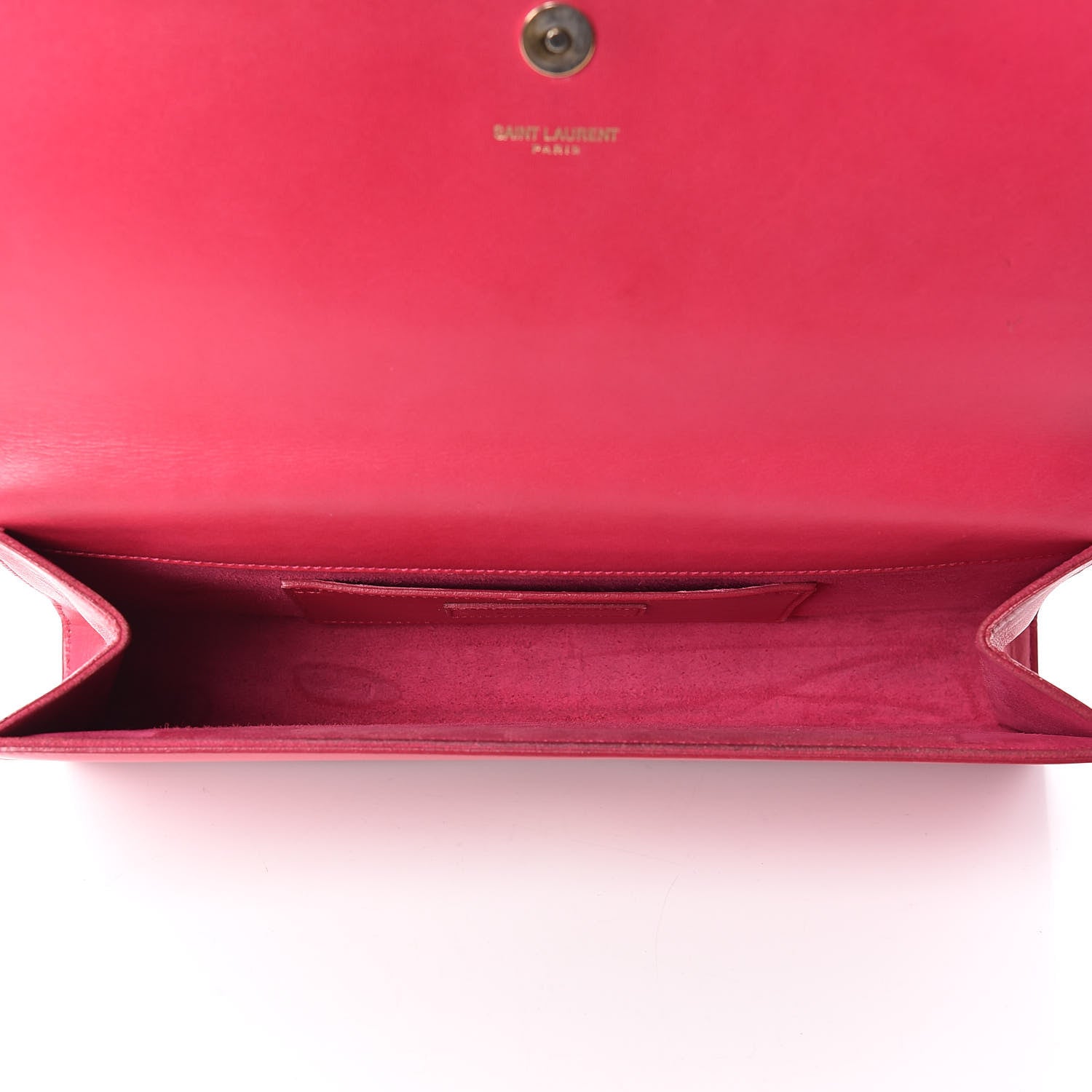 Saint Laurent Calfskin Classic Monogram Cassandre Clutch Bubblegum 5 of 16