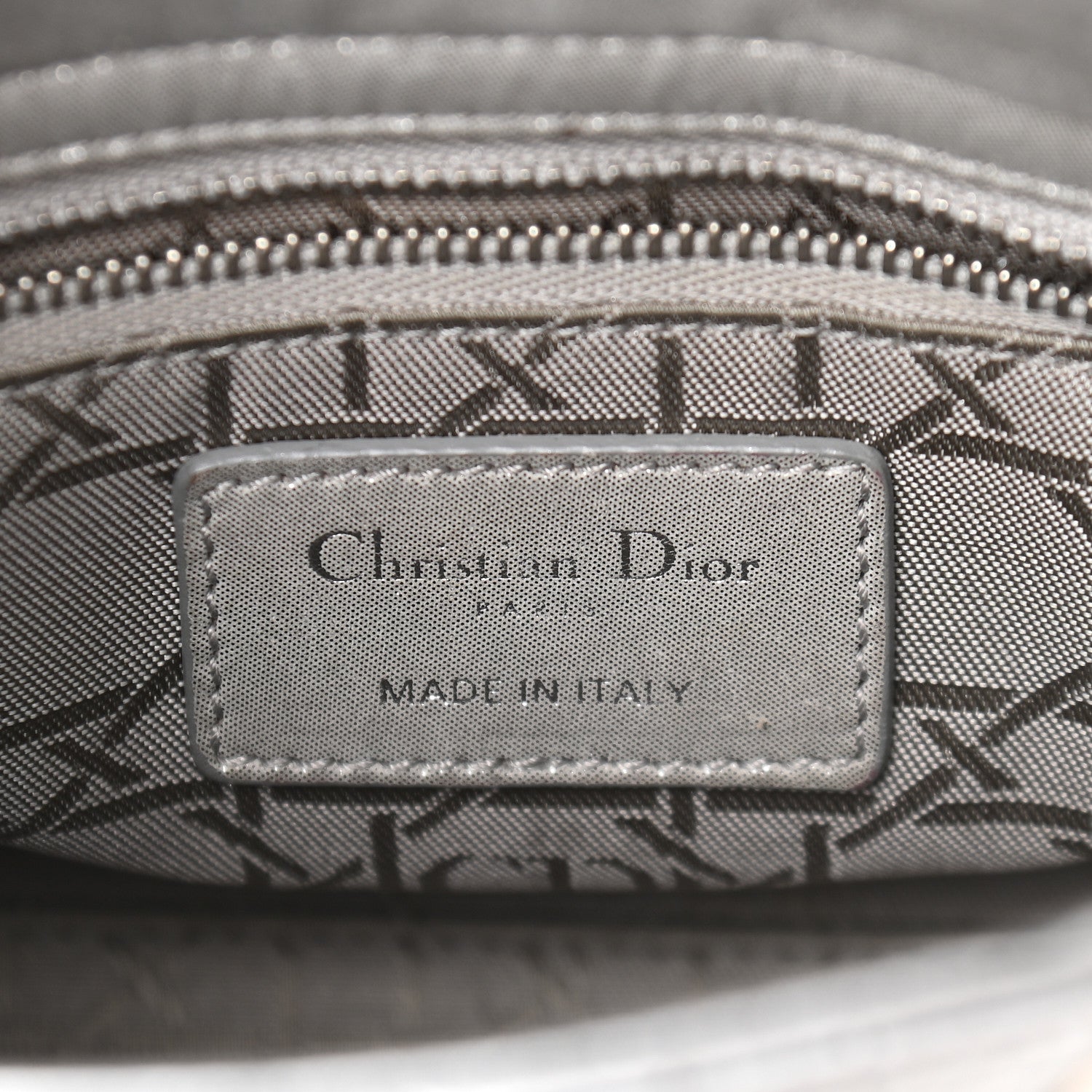 Christian Dior Metallic Lambskin Cannage Mini Lady Dior Grey 6 of 11