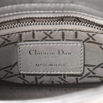 Christian Dior Metallic Lambskin Cannage Mini Lady Dior Grey 6 of 11