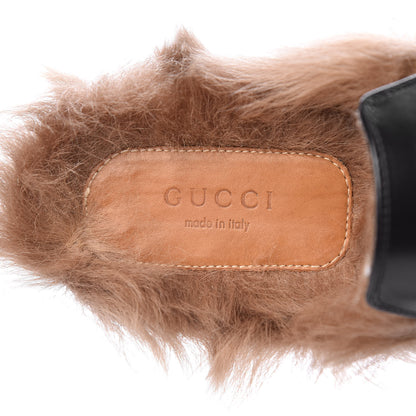 Gucci Calfskin Fur Womens Princetown Slippers 37 Black 6 of 13