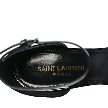 Saint Laurent Vernice Chiffon Opyum 110 Sandals 36.5 Black 8 of 10