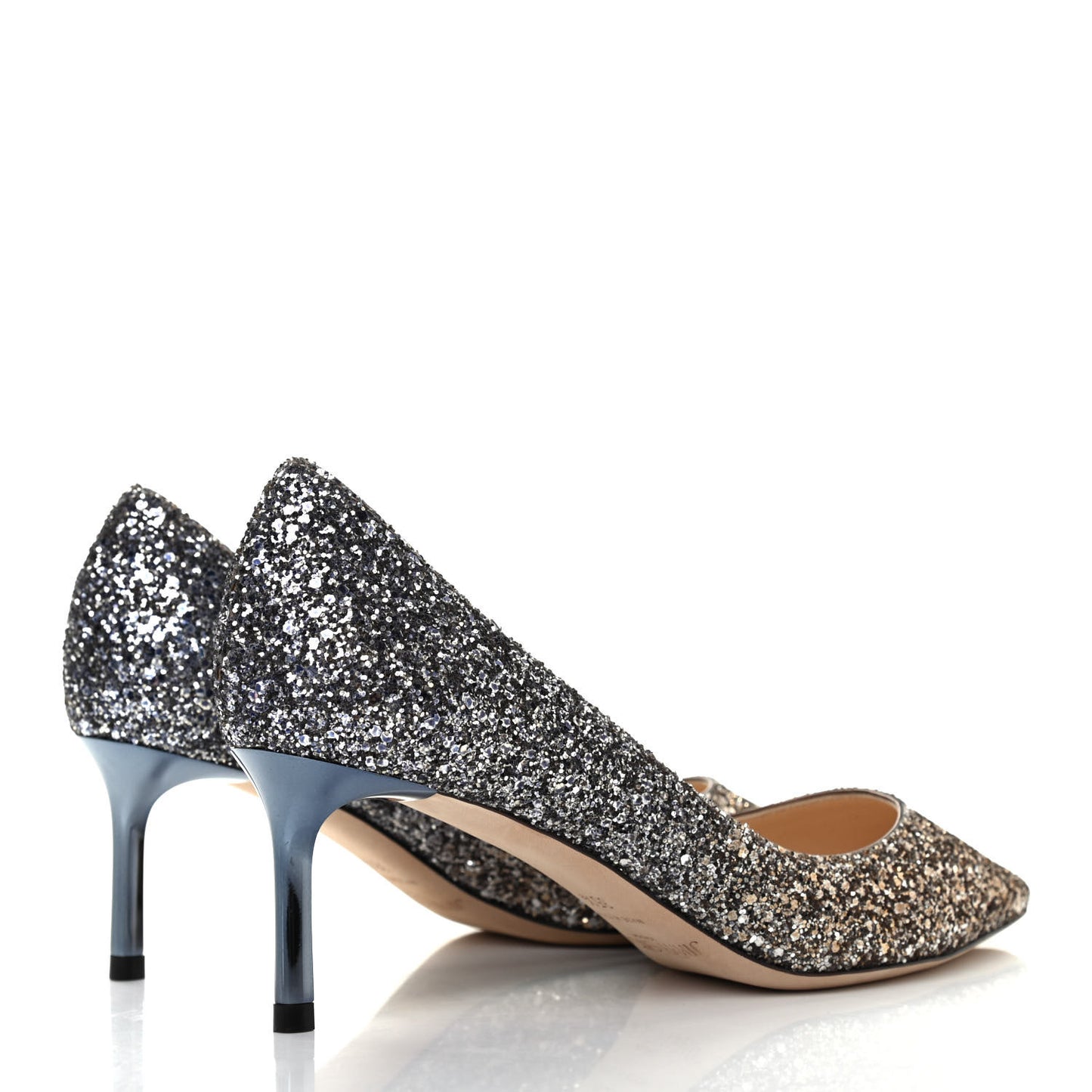 Glitter Degrade Pointy Toe Romy 60 Pumps 35.5 Antique Gold Anthracite