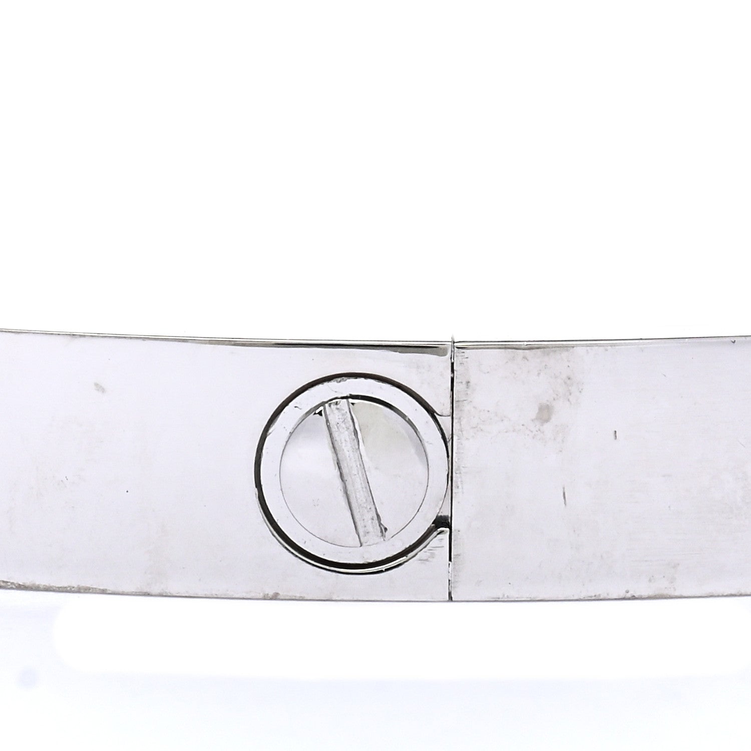 Cartier 18K White Gold 4 Diamond Love Bracelet 19 7 of 10