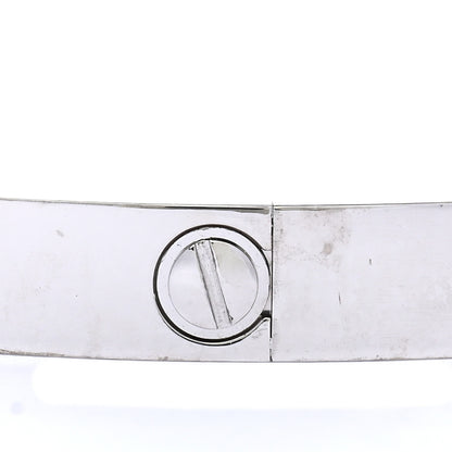 Cartier 18K White Gold 4 Diamond Love Bracelet 19 7 of 10