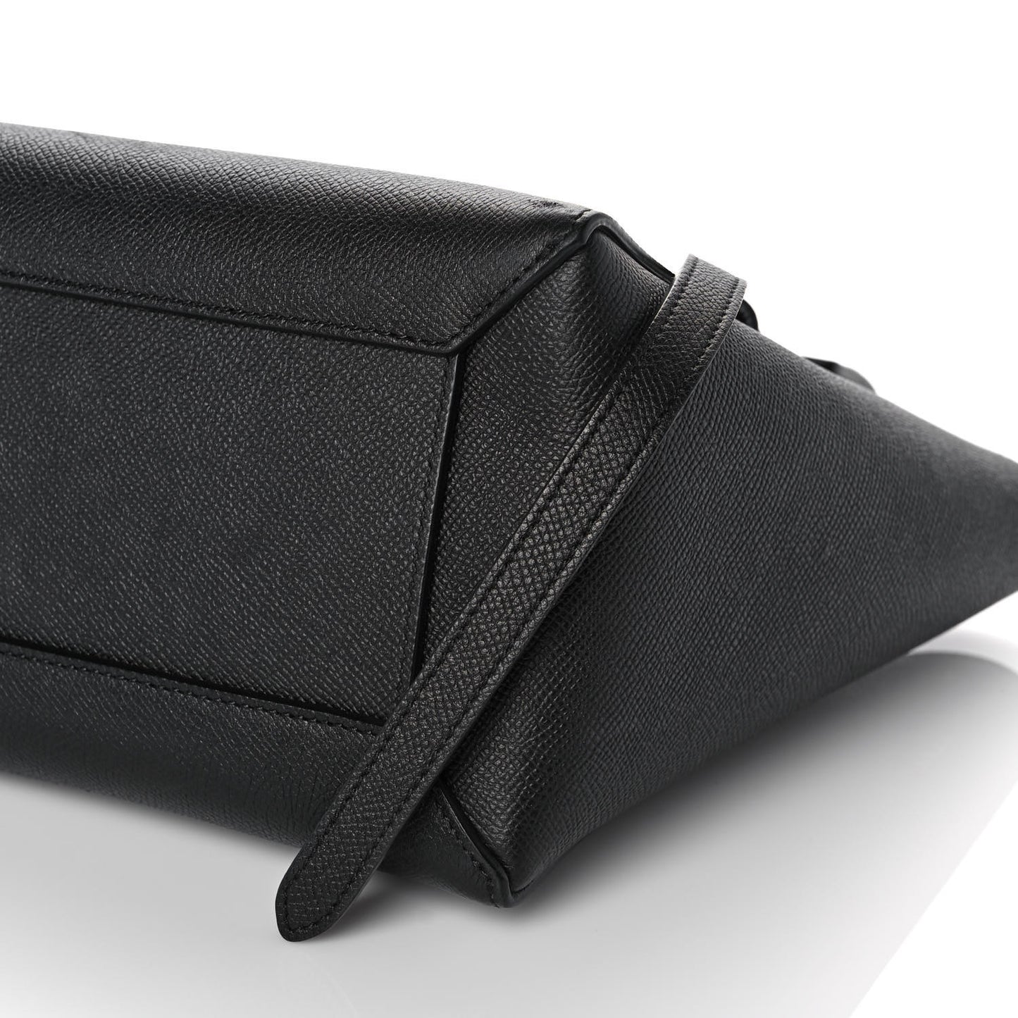 Grained Calfskin Micro Belt Bag Black