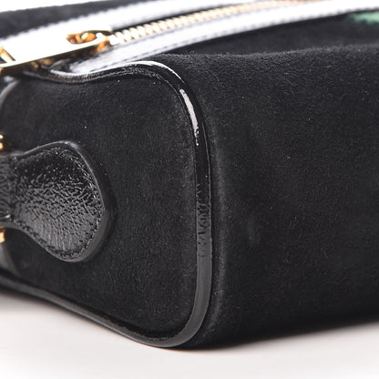 Gucci Suede Patent Web Mini Ophidia Shoulder Bag Black 8 of 9