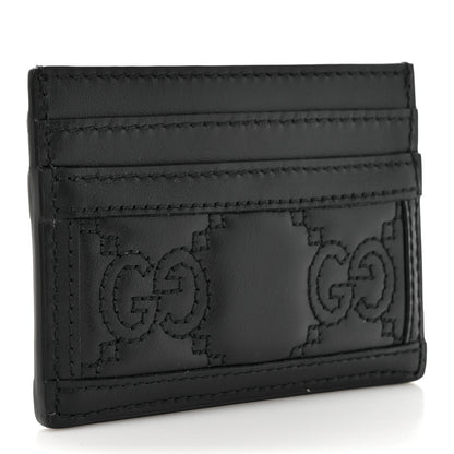 Gucci Calfskin GG Matelasse Card Holder Black 3 of 7