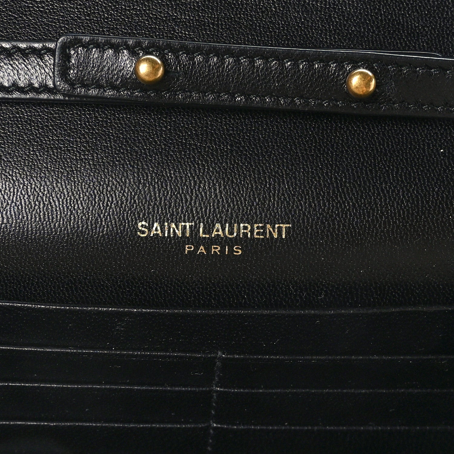 Saint Laurent Patent Calfskin Monogram Kate Wallet On Chain Black 6 of 9