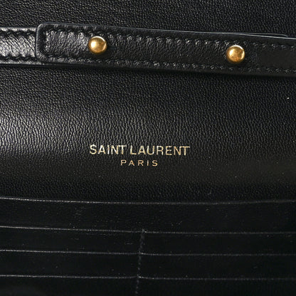 Saint Laurent Patent Calfskin Monogram Kate Wallet On Chain Black 6 of 9