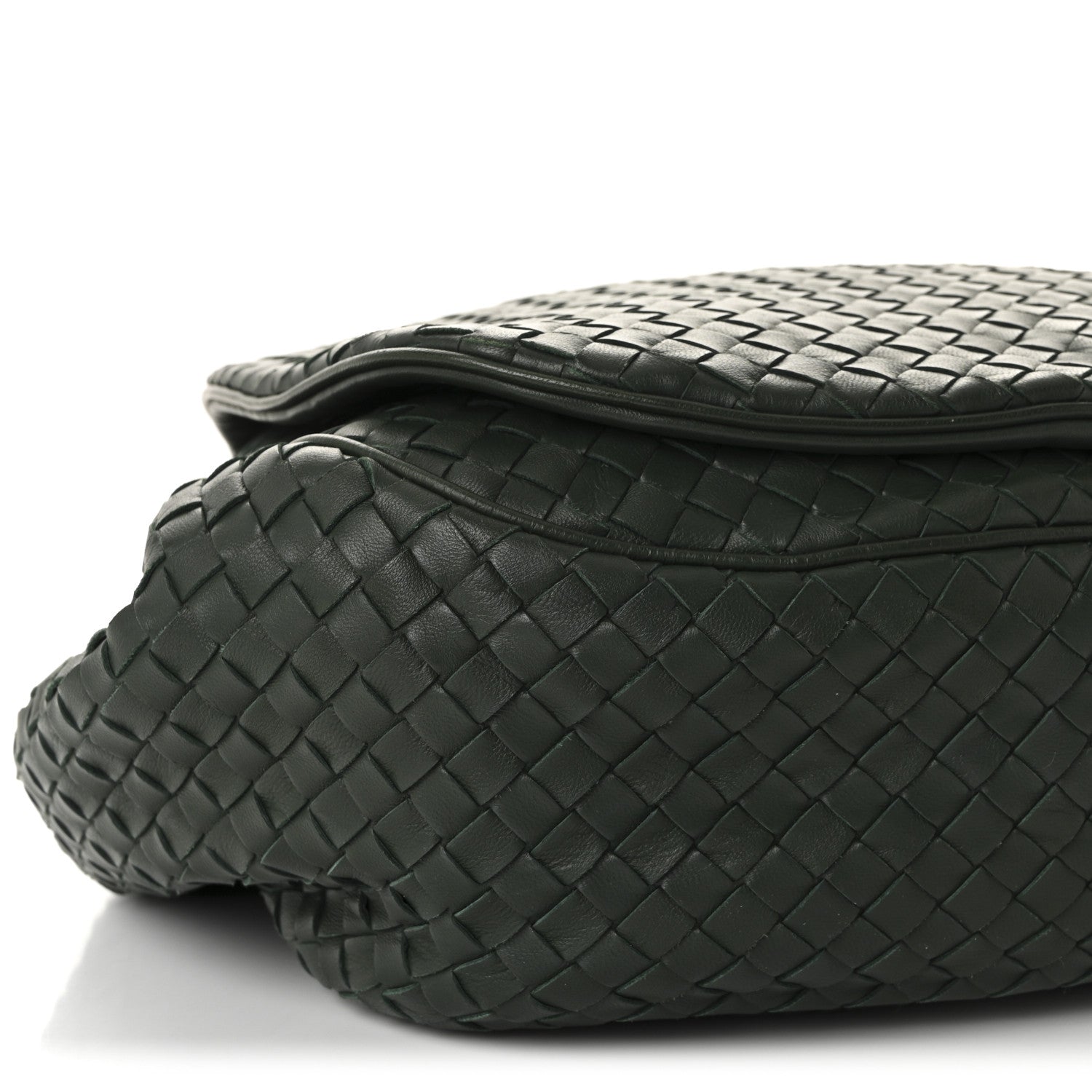 Bottega Veneta Nappa Intrecciato Messenger Bag Green 8 of 9