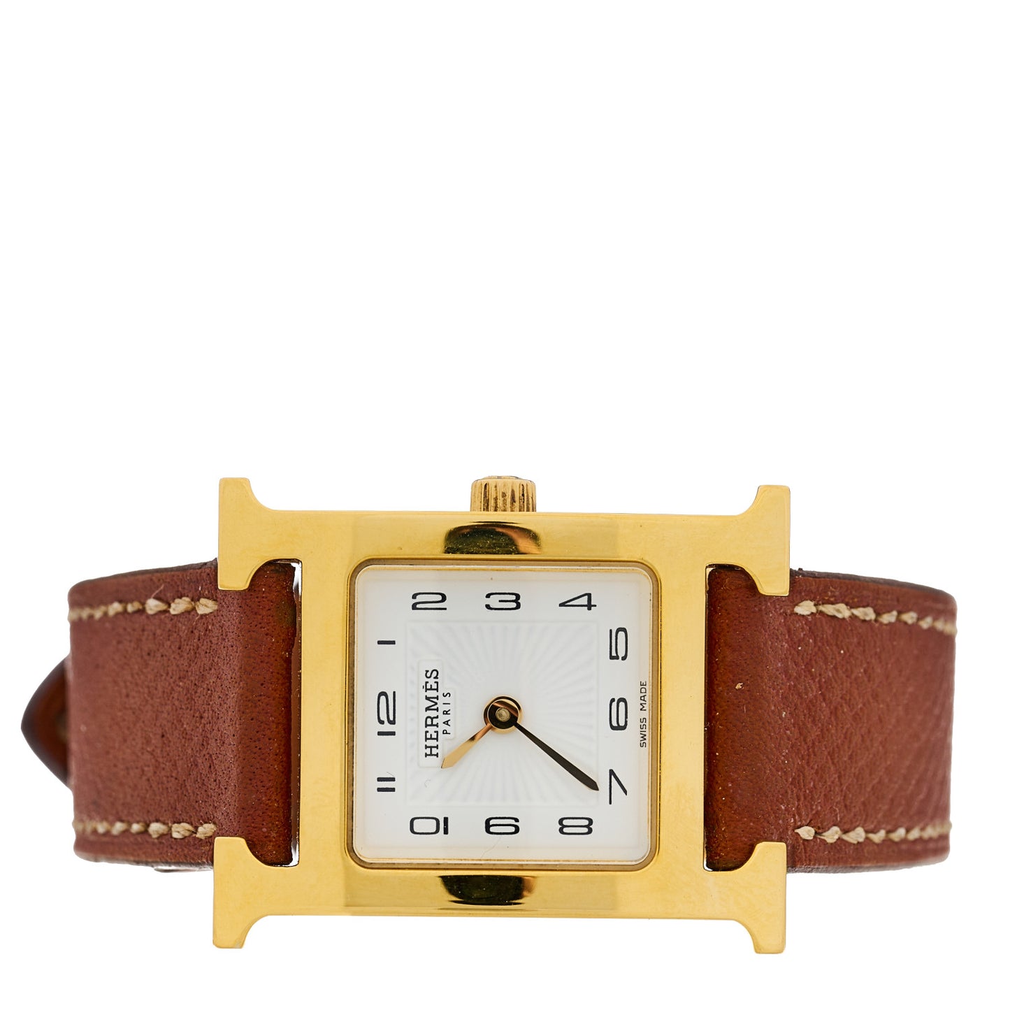 Stainless Steel Epsom 21mm Heure H Hour Quartz Watch Gold