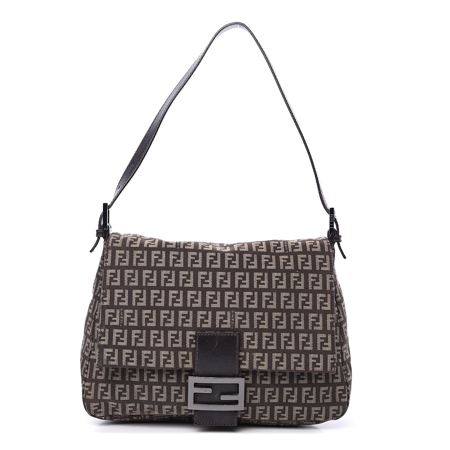 Fendi Zucchino Vitello Mama Baguette Testa di Moro Beige 1 of 11