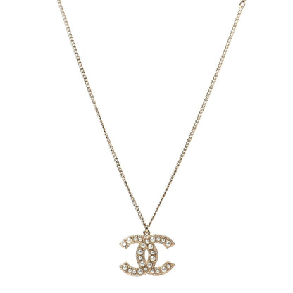 Chanel Pearl CC Pendant Necklace Gold 1 of 6