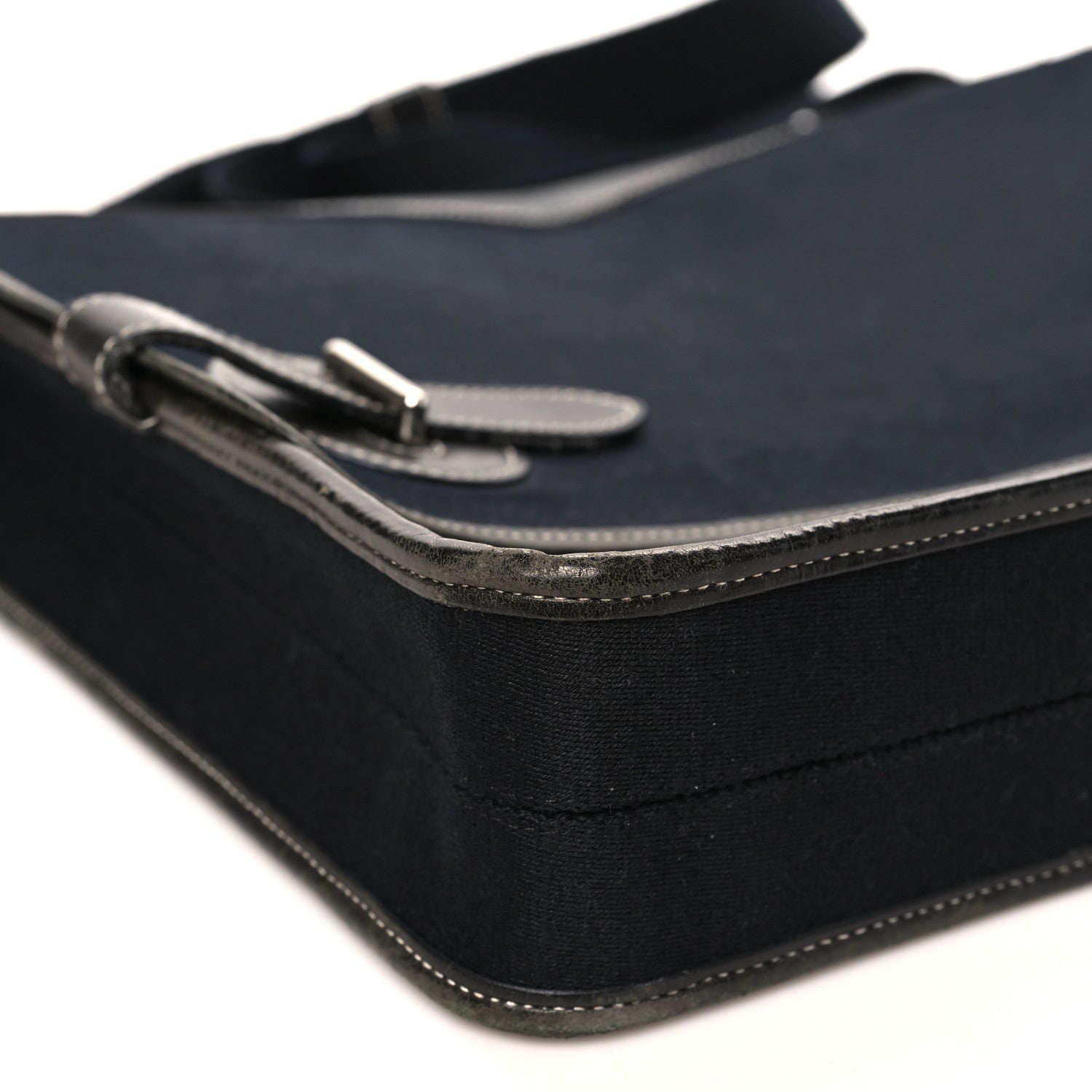 Hermes Toile Officier Buenaventura Messenger Bag Black 8 of 11