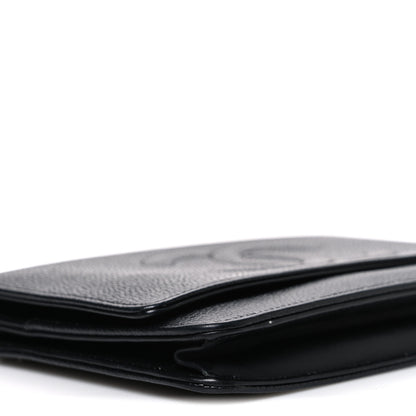 Chanel Caviar Timeless CC Wallet On Chain WOC Black 10 of 11