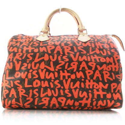 Louis Vuitton Monogram Graffiti Speedy 30 Orange 1 of 8