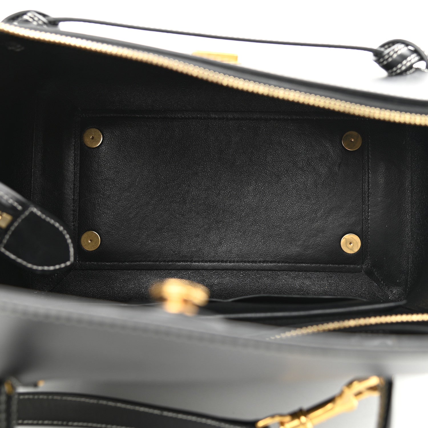 Celine Smooth Calfskin Double Stitching Mini Belt Bag Black 5 of 13