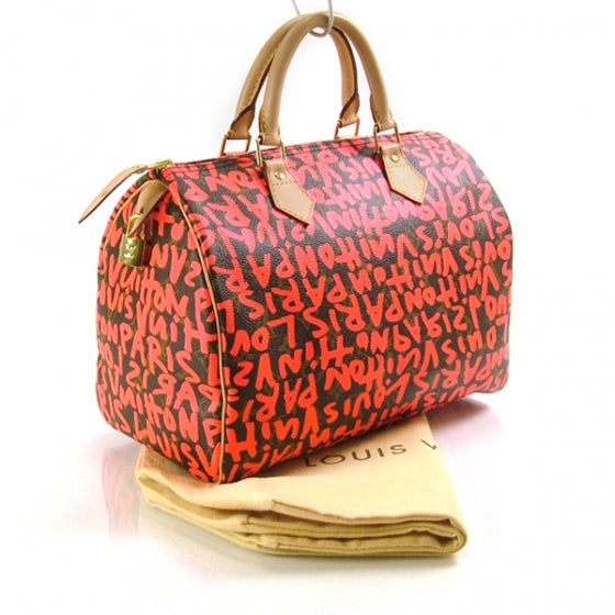 Louis Vuitton Monogram Graffiti Speedy 30 Fuchsia 3 of 9
