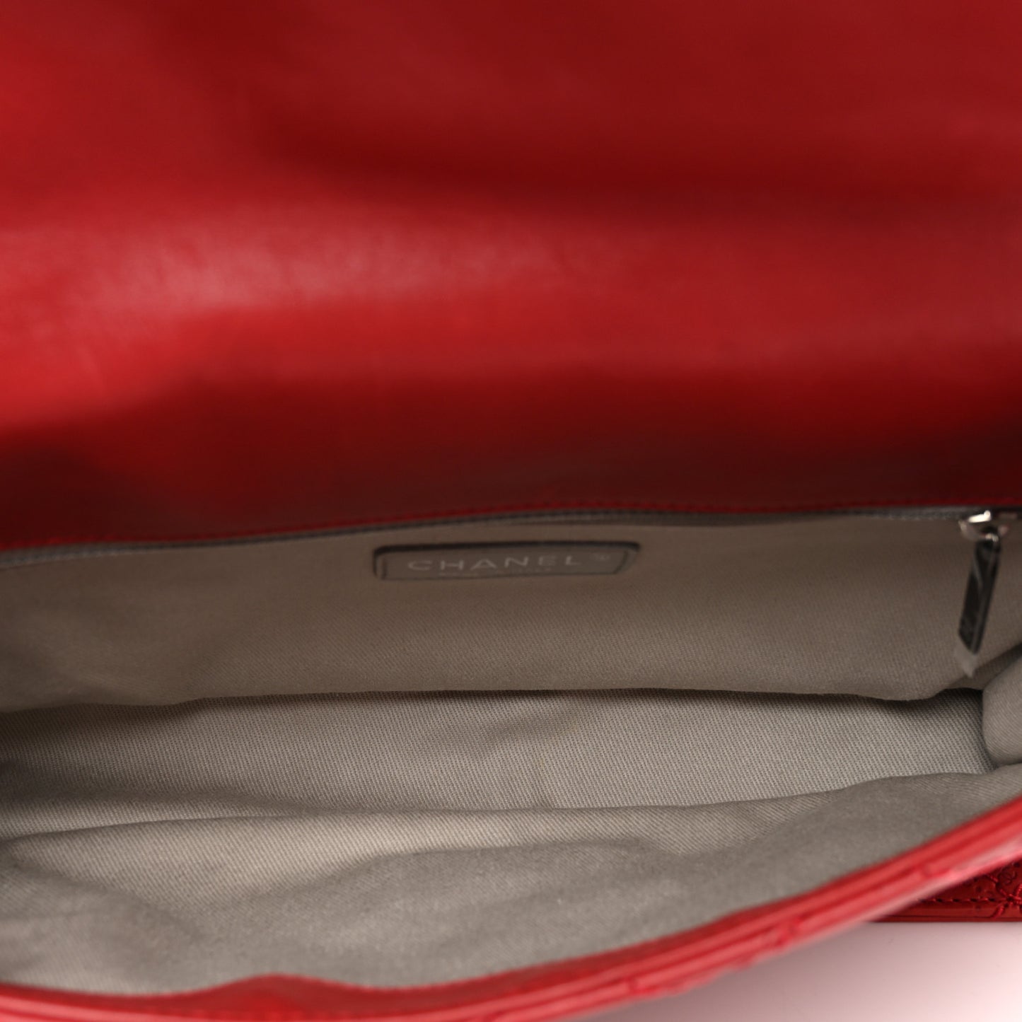 Aged Calfskin Embossed Logo Quilted 2.55 Reissue 227 Flap Red