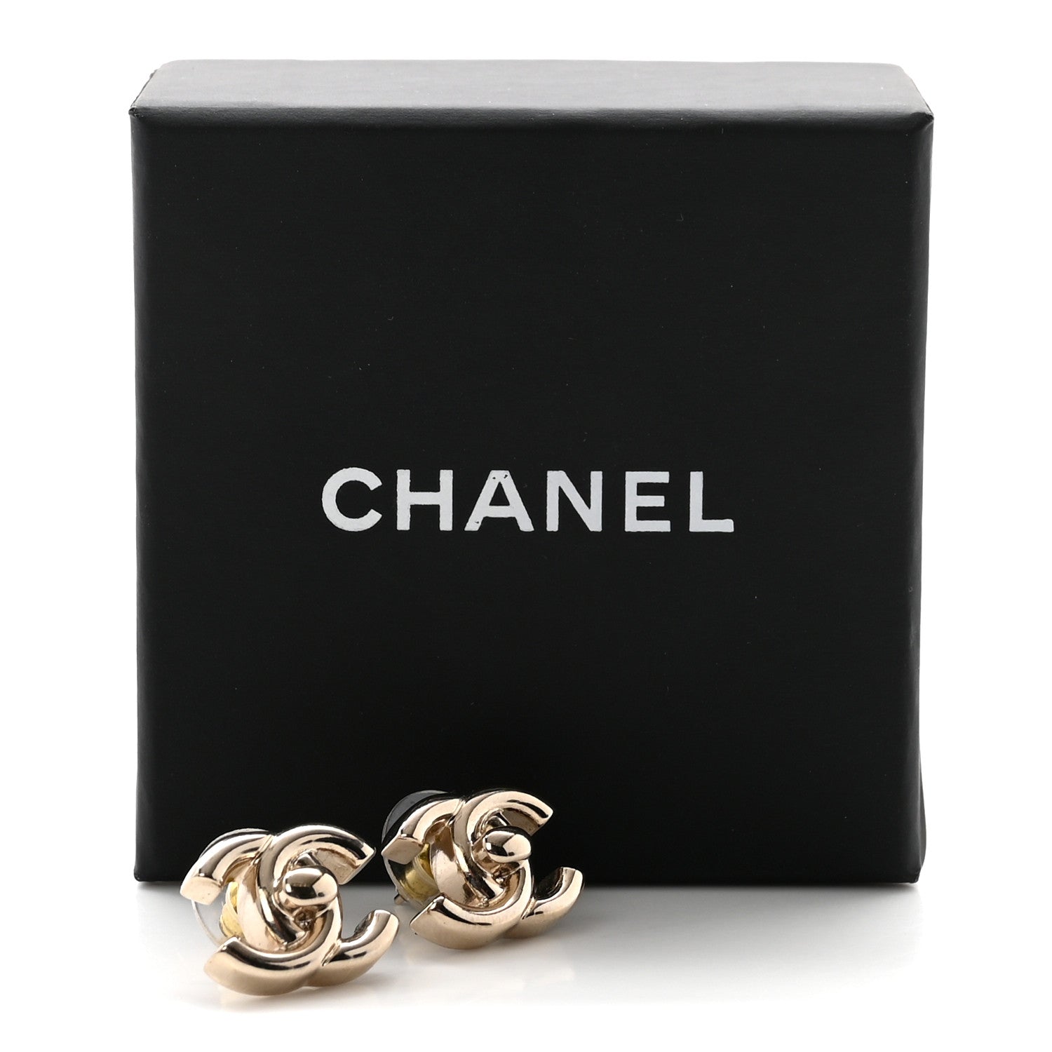 Chanel Metal CC Turnlock Earrings Gold 6 of 6
