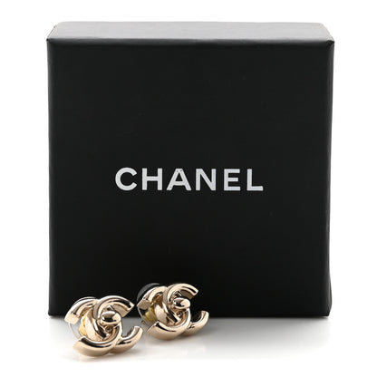 Chanel Metal CC Turnlock Earrings Gold 6 of 6