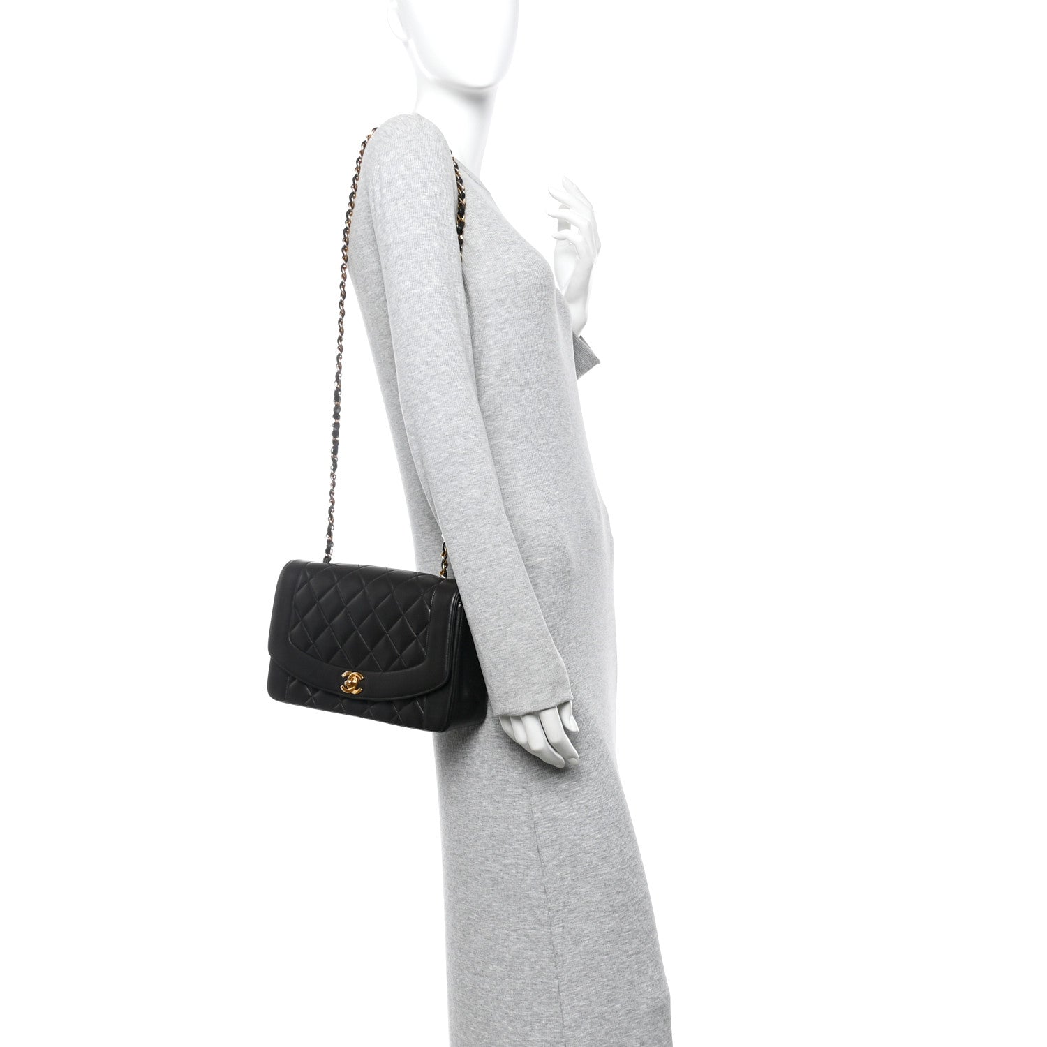 Chanel Lambskin Quilted Medium Single Flap Black 2 of 16