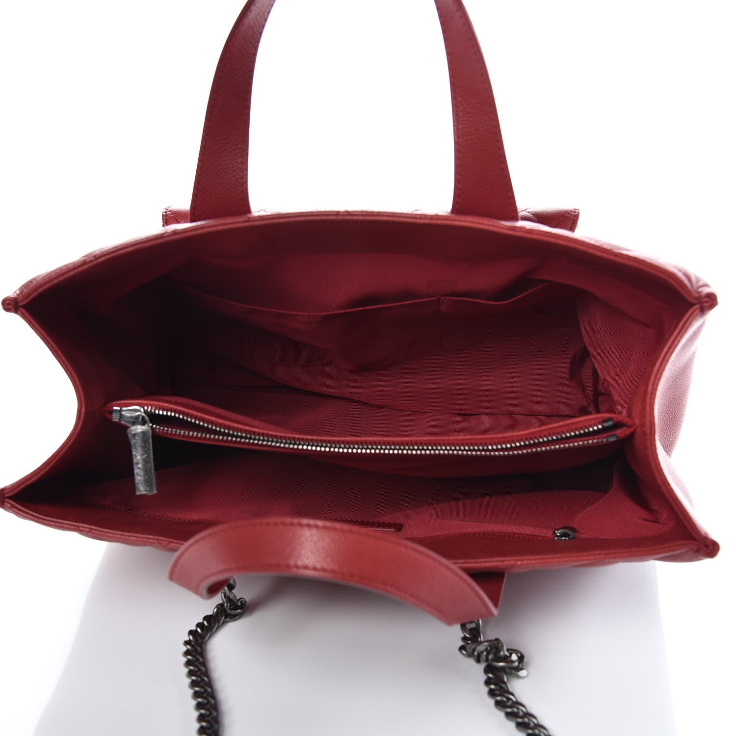 Chanel Caviar Quilted Large Casual Pocket Tote Red 6 of 14