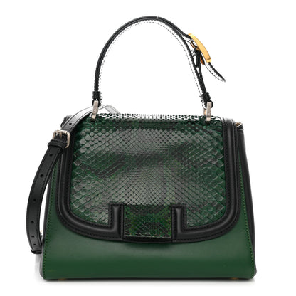 Fendi Snakeskin Calfskin Silvana Top Handle Bag 1 of 10
