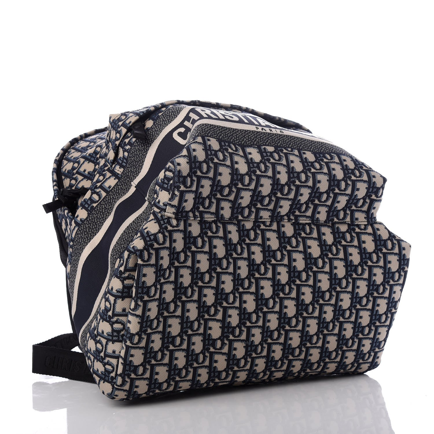 Christian Dior Oblique Diortravel Backpack Blue 3 of 9