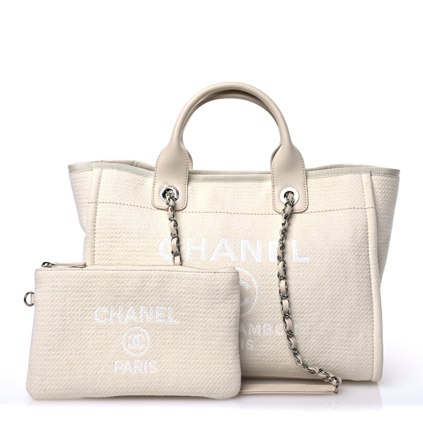 Mixed Fibers Small Deauville Tote White