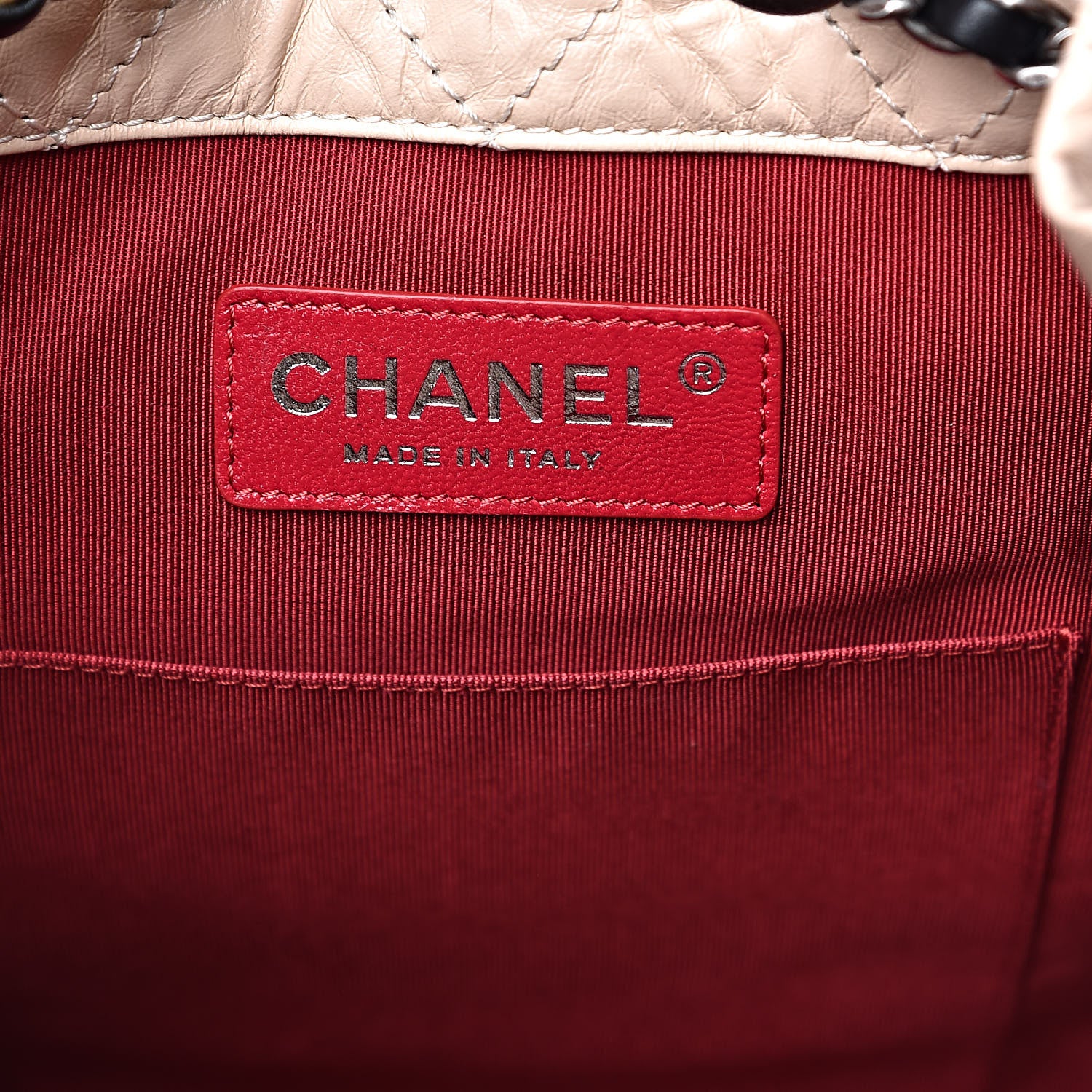 Chanel Aged Calfskin Quilted Small Gabrielle Backpack Beige Black 6 of 11
