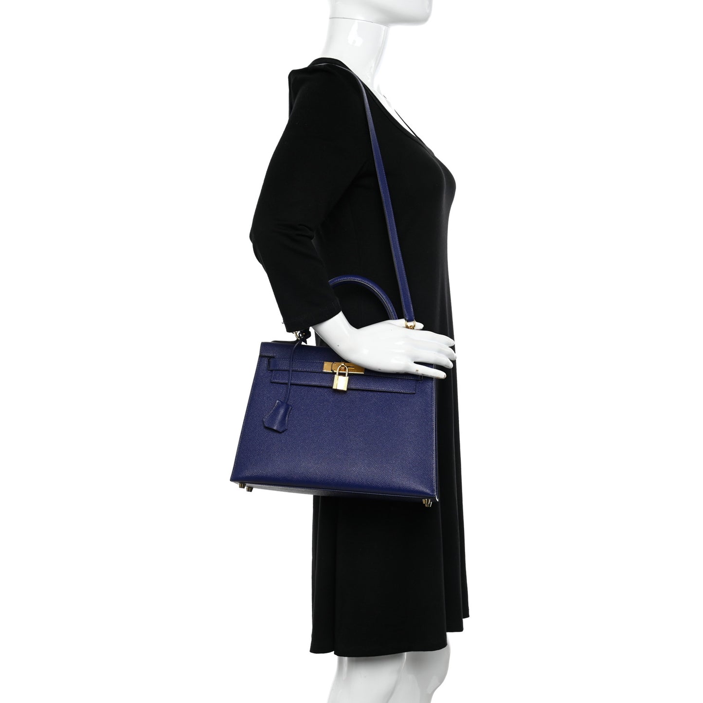 Epsom Kelly Sellier 28 Bleu Electrique